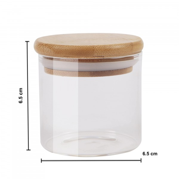 Custom air tight airtight empty child proof spice packing bamboo cork lid glass jar