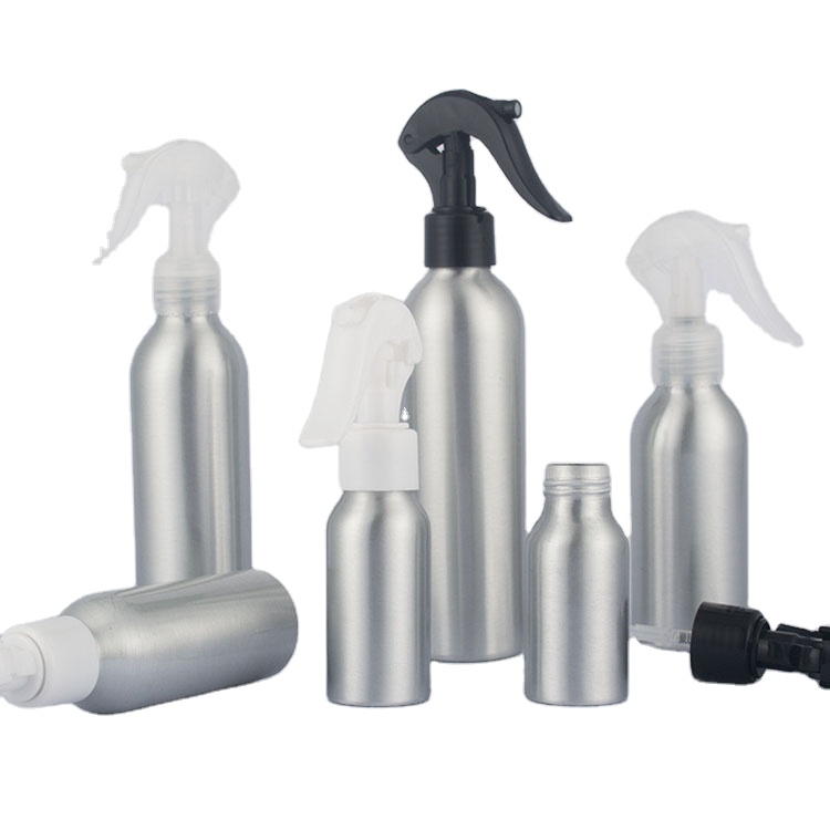 Custom aluminium trigger spray bottle cosmetic pump spray bottle