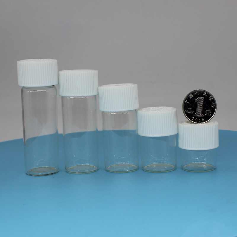 Custom any size Child Resistant Proof Cap Clear Medical Samples Test Pre-Roll Joint Glass Tube Vials with Screw Top Cap