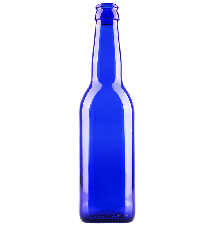 Custom beer bottle 330ml flint amber cobalt blue glass bottle with crown cap