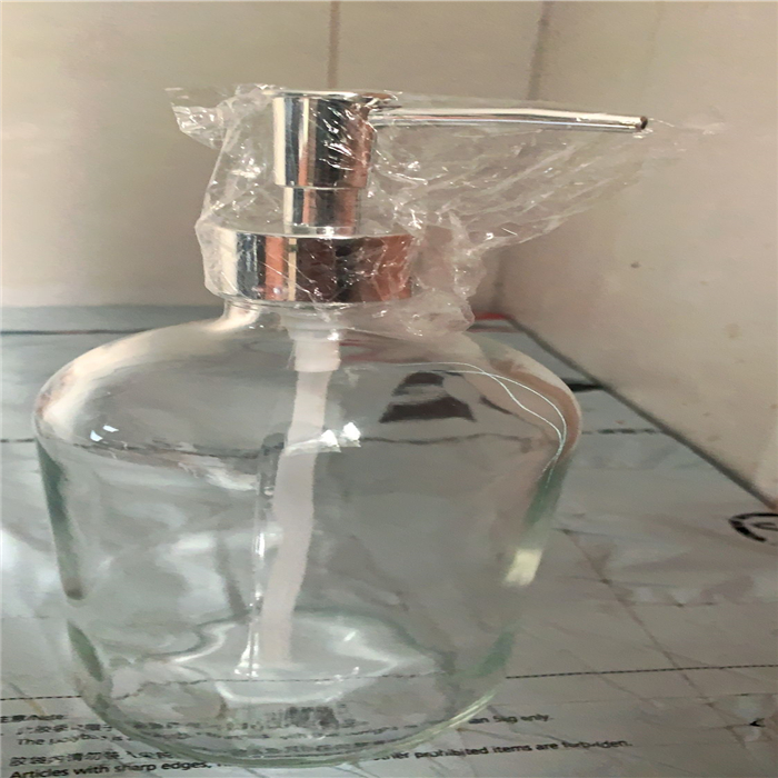 Custom best selling Transparent Smoke grey Round Glass jar