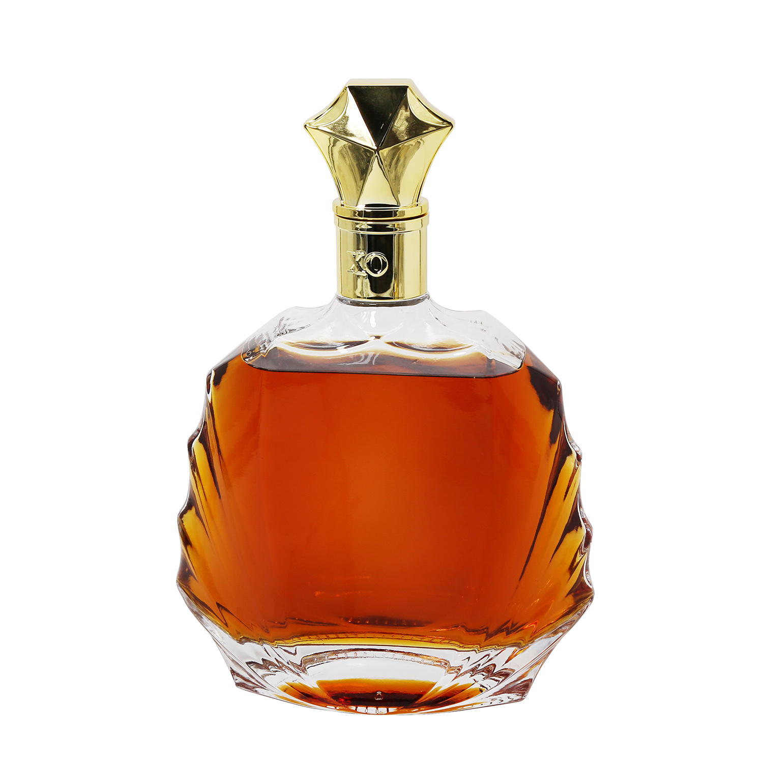 Custom brandy & XO & cognac Glass bottles with super crystal flint