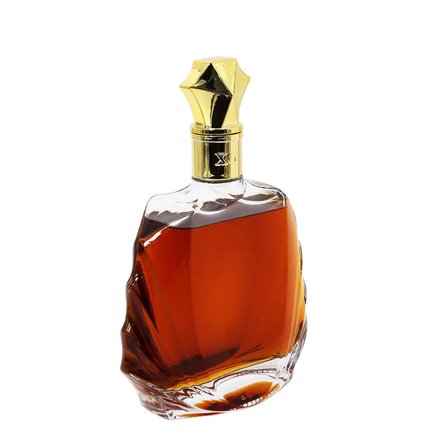 Custom brandy & XO & cognac Glass bottles with super crystal flint