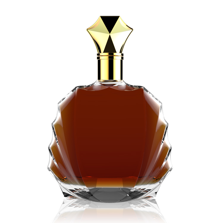 Custom brandy & XO & cognac Glass bottles with super crystal flint