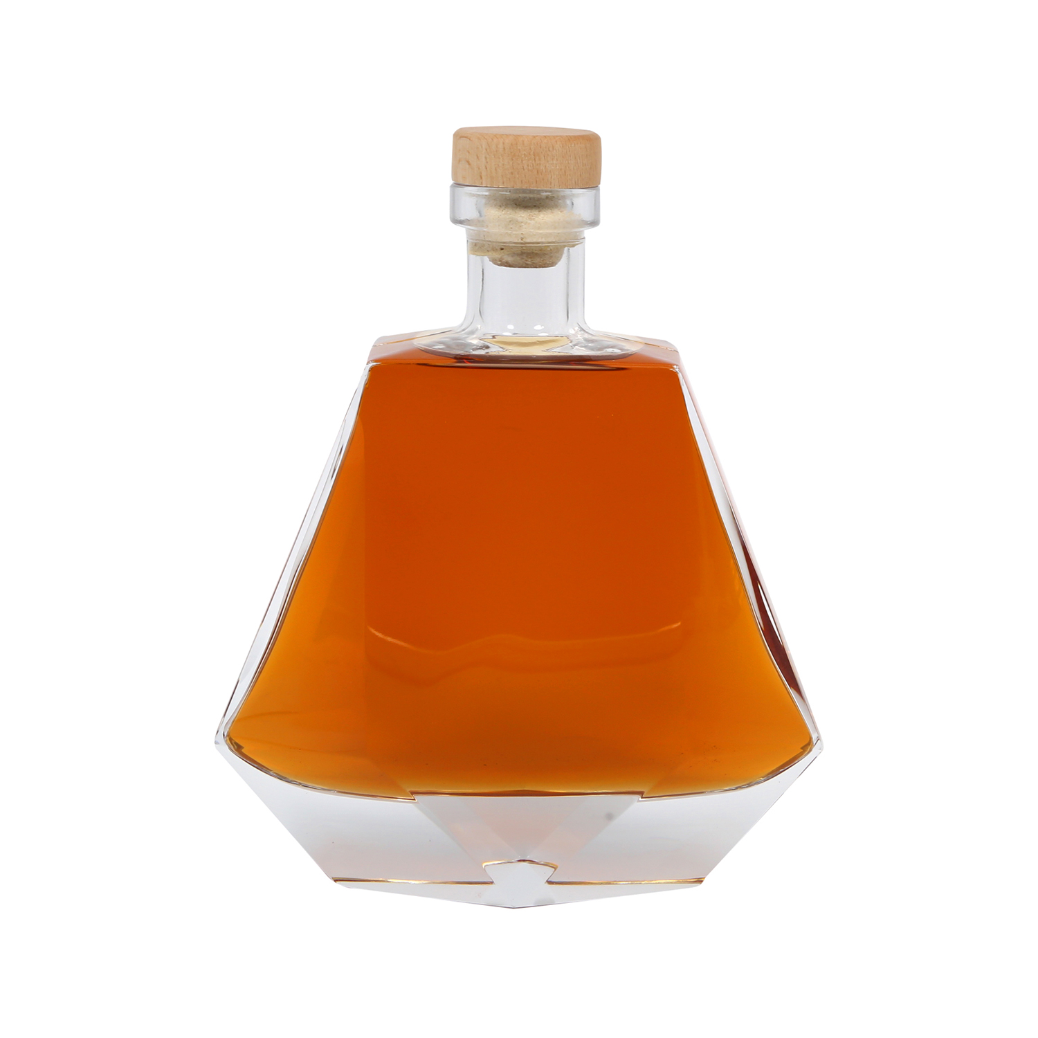 Custom brandy & XO & cognac Glass bottles with super crystal flint