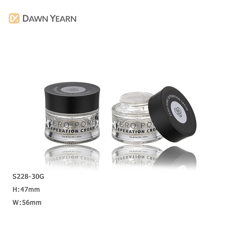Custom capacity creamjars eye gel cosmetic glass face cream glass jar 15g 30g 50g 100g 200g