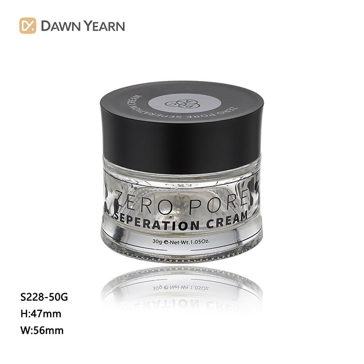 Custom capacity creamjars eye gel cosmetic glass face cream glass jar 15g 30g 50g 100g 200g