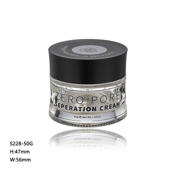 Custom capacity creamjars eye gel cosmetic glass face cream glass jar 15g 30g 50g 100g 200g