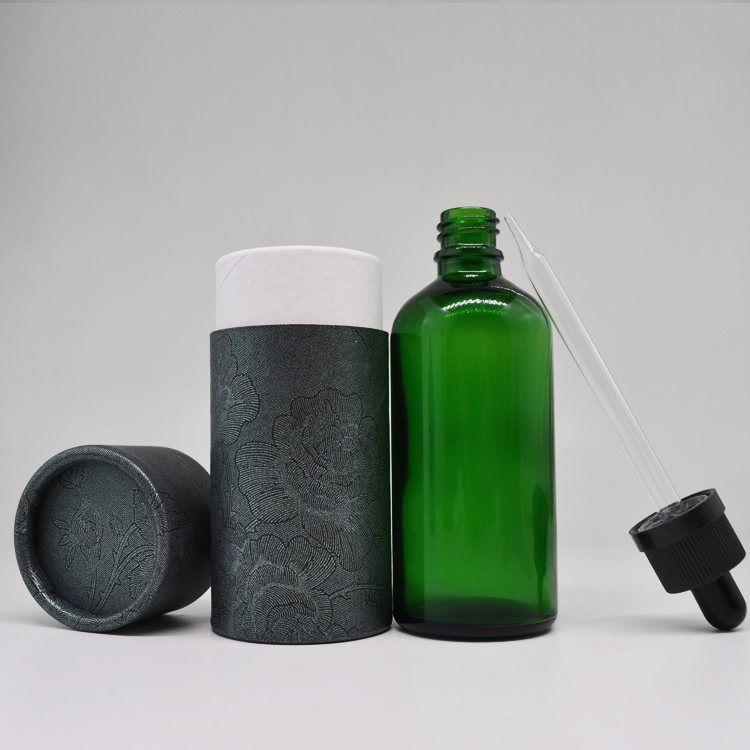 Custom cardboard box 30ml black frosted e liquid glass dropper bottle packaging box