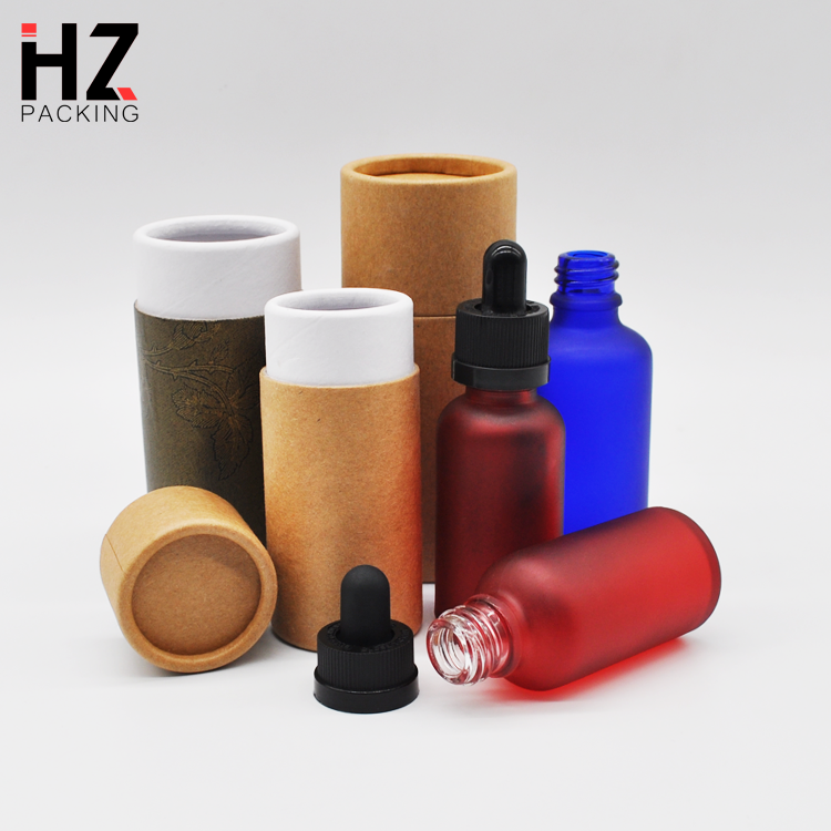 Custom cardboard box 30ml black frosted e liquid glass dropper bottle packaging box