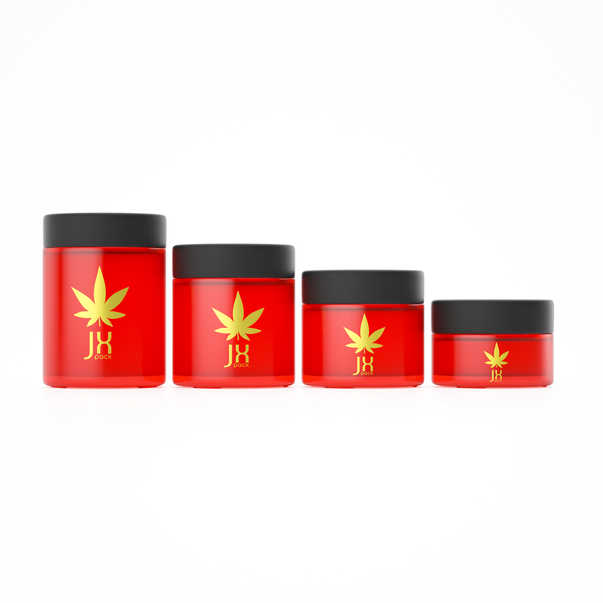 Custom cbd child resistant packaging jars glass cosmetic jar frosted glass jar