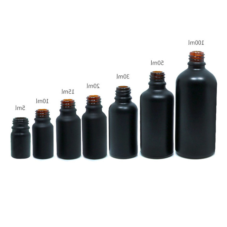 Custom cbd dropper bottle vapor eliquid bread oil essential oil black glass bottle black glass 30 ml