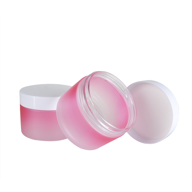 Custom color 4oz 5oz 6oz 8oz 500ml 1L PET plastic jar transparent with plastic lids for dry food face cream pomade seal