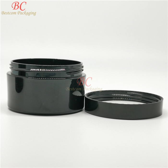 Custom color custom frost matt black plastic round 15g 30g 50g 100g big men's hair pomade body butter PETG hand cream jars