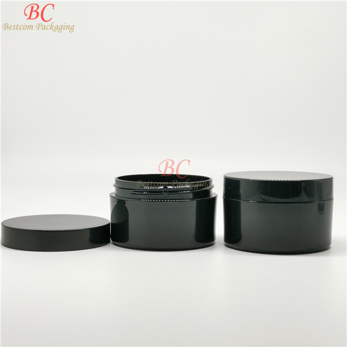 Custom color custom frost matt black plastic round 15g 30g 50g 100g big men's hair pomade body butter PETG hand cream jars