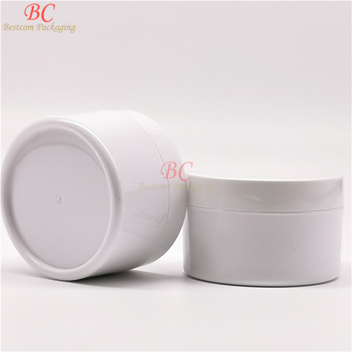 Custom color custom frost matt black plastic round 15g 30g 50g 100g big men's hair pomade body butter PETG hand cream jars