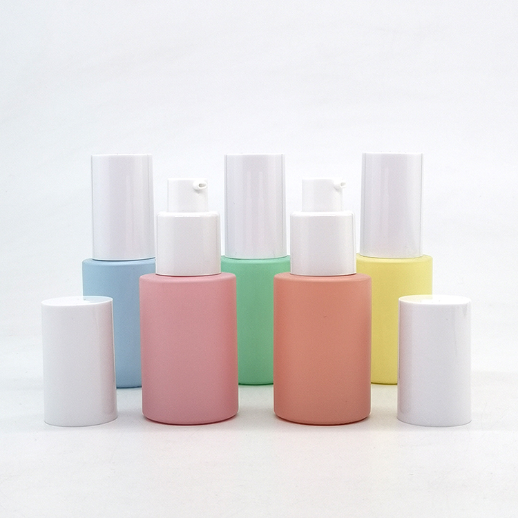 Custom color cylinder shaped 30ml oil dropper bottles serum bottle for skincare cosmetic packaging