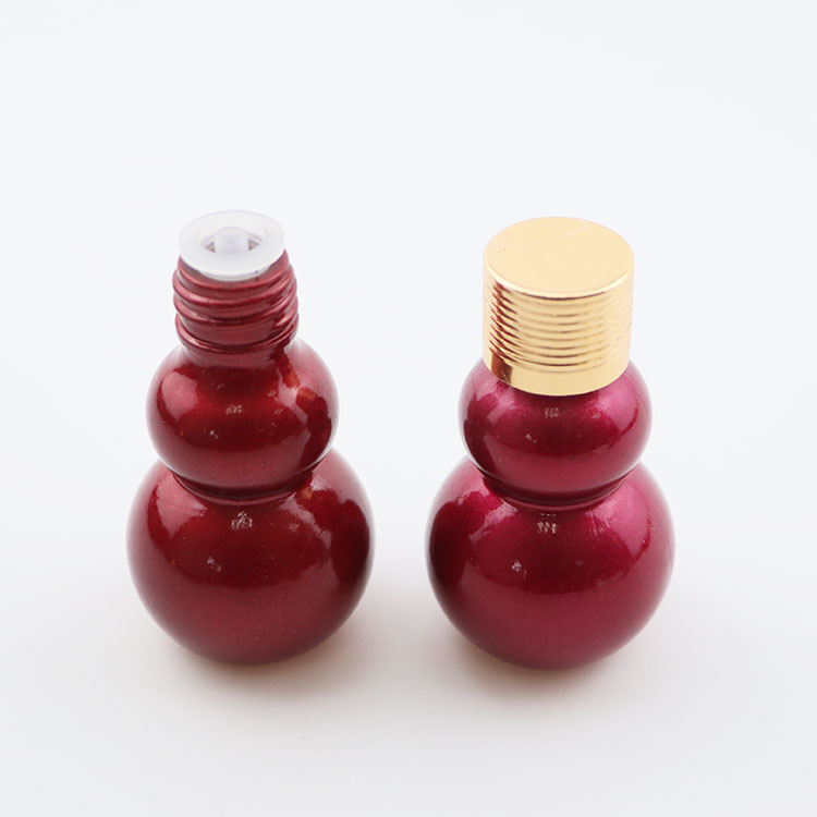 Custom color double gourd glass essential oil dropper bottles 10ml 20ml 30ml 50ml 100ml