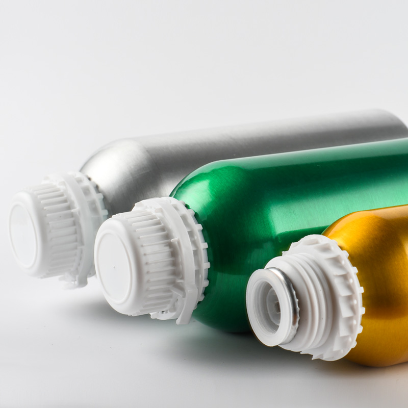 Custom color empty metal aluminum fragrance oil bottles aroma essential oil aluminum bottles with tamper evident cap