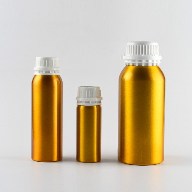 Custom color empty metal aluminum fragrance oil bottles aroma essential oil aluminum bottles with tamper evident cap