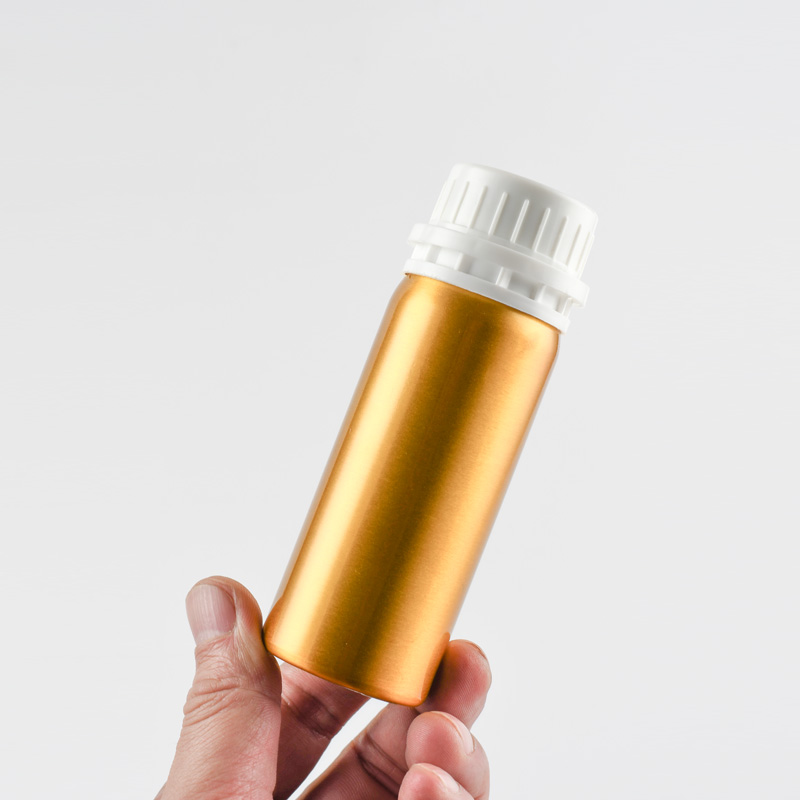 Custom color empty metal aluminum fragrance oil bottles aroma essential oil aluminum bottles with tamper evident cap
