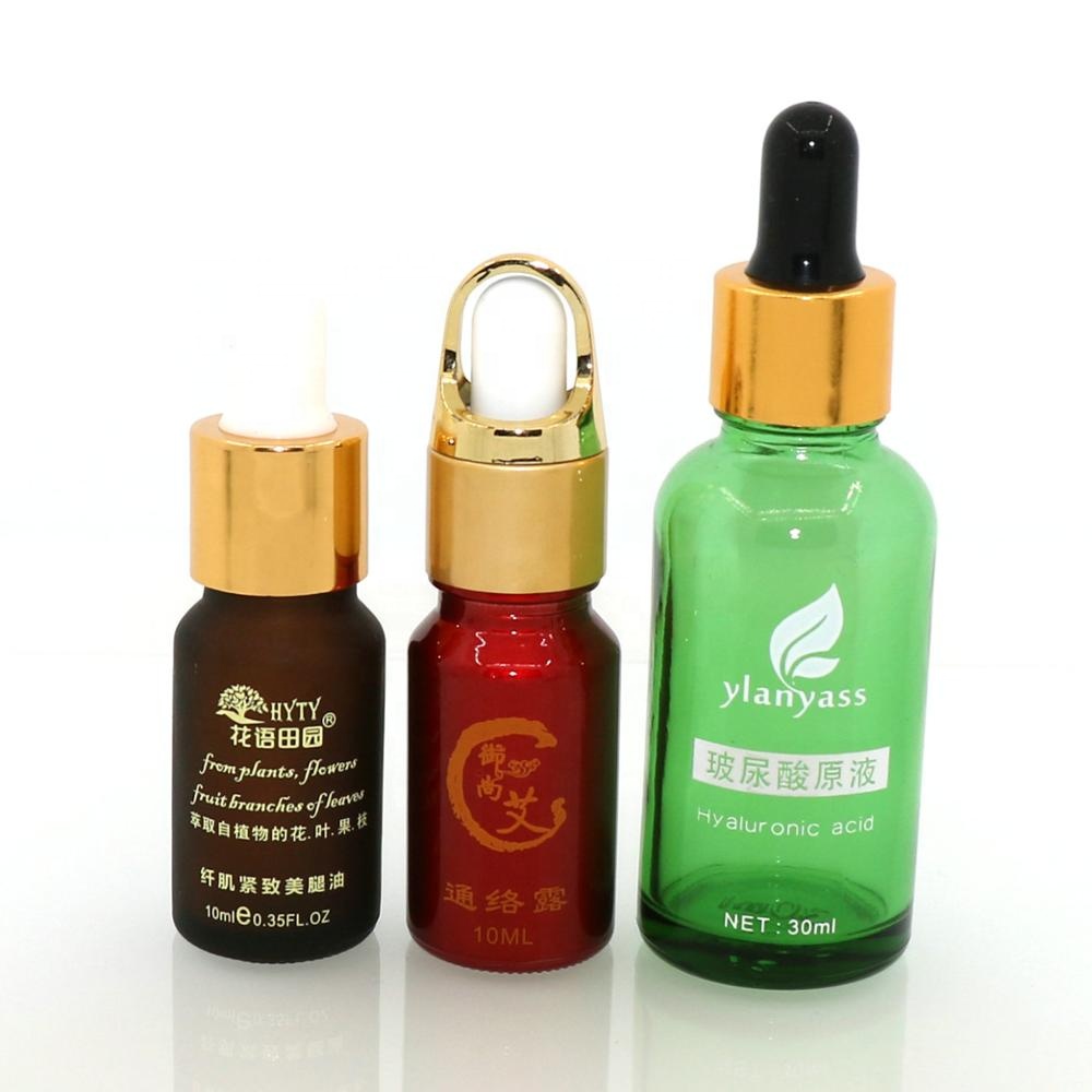 Custom color glass dropper bottle 30ml flacon for e liquid essential oil packaging