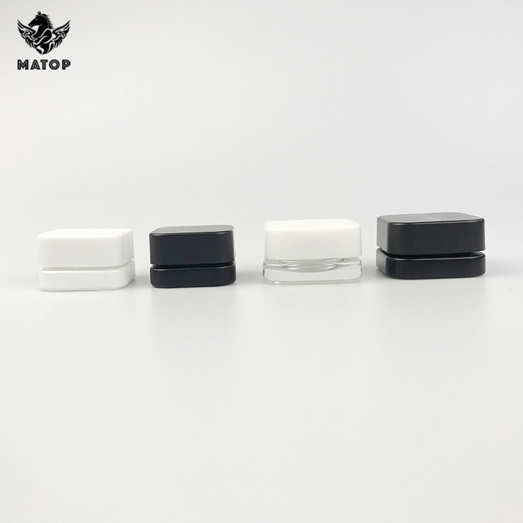Custom color logo printing 3 5 7 9ml concentrate container glass jars