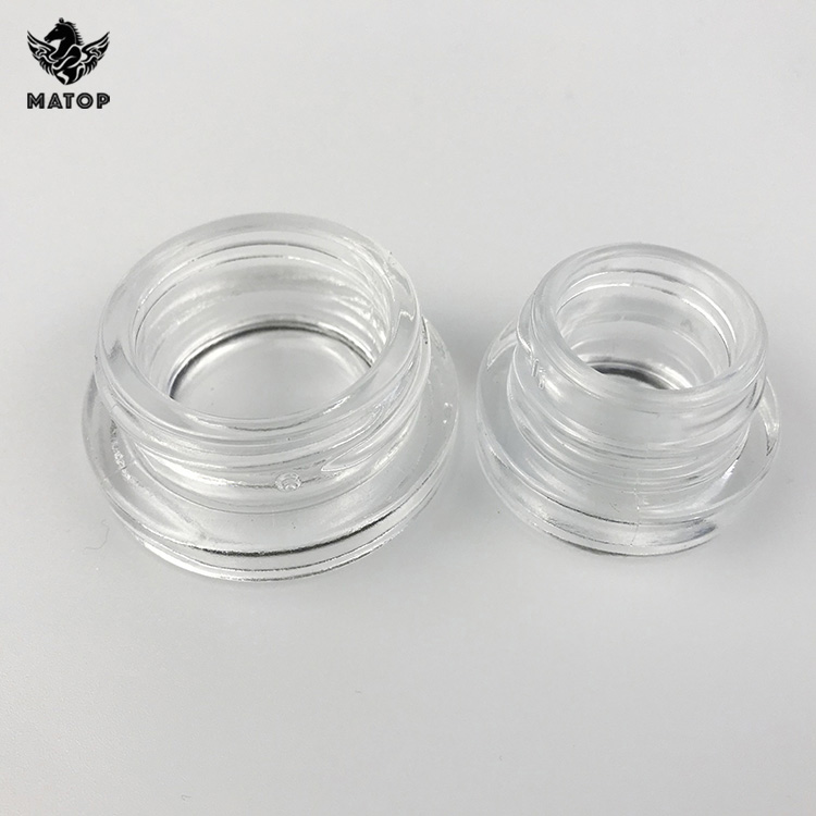 Custom color logo printing 3 5 7 9ml concentrate container glass jars