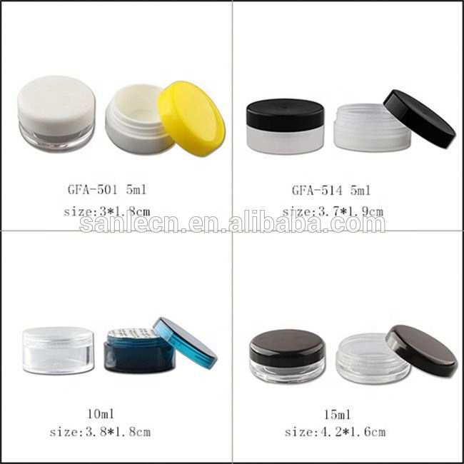 Custom color plastic eye cream jar eyeshadow container