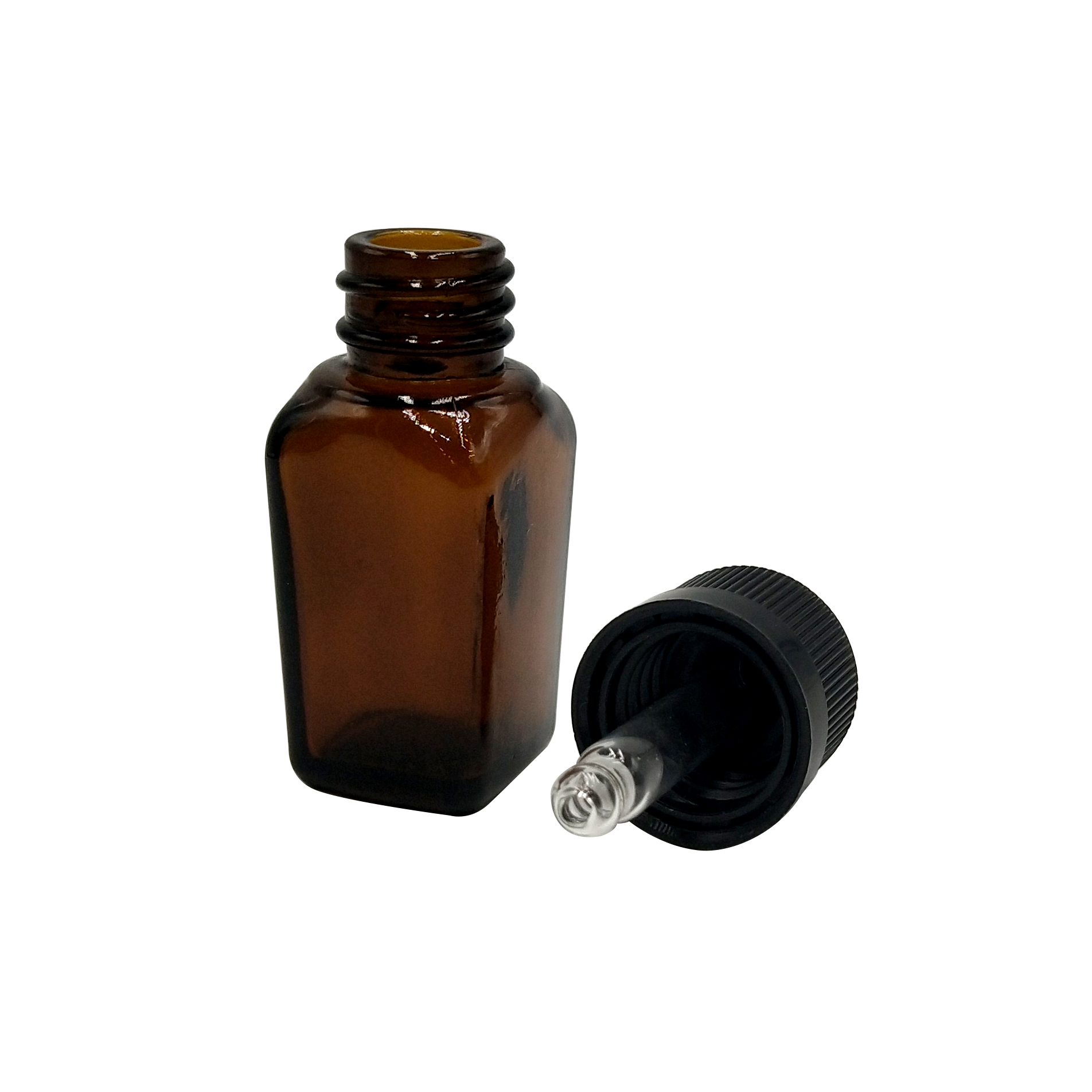 Custom colored 30ml amber perfume square glass bottle