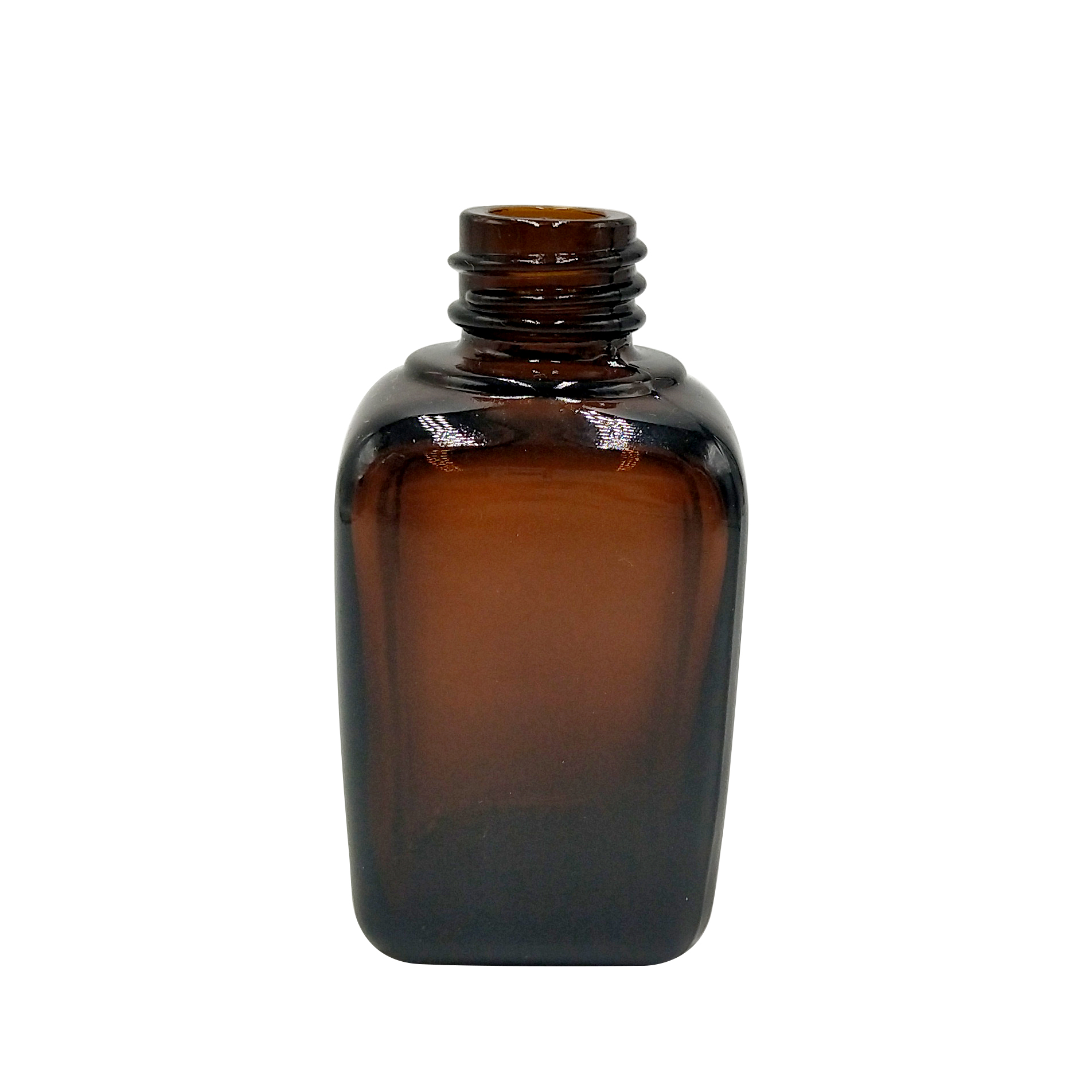Custom colored 30ml amber perfume square glass bottle