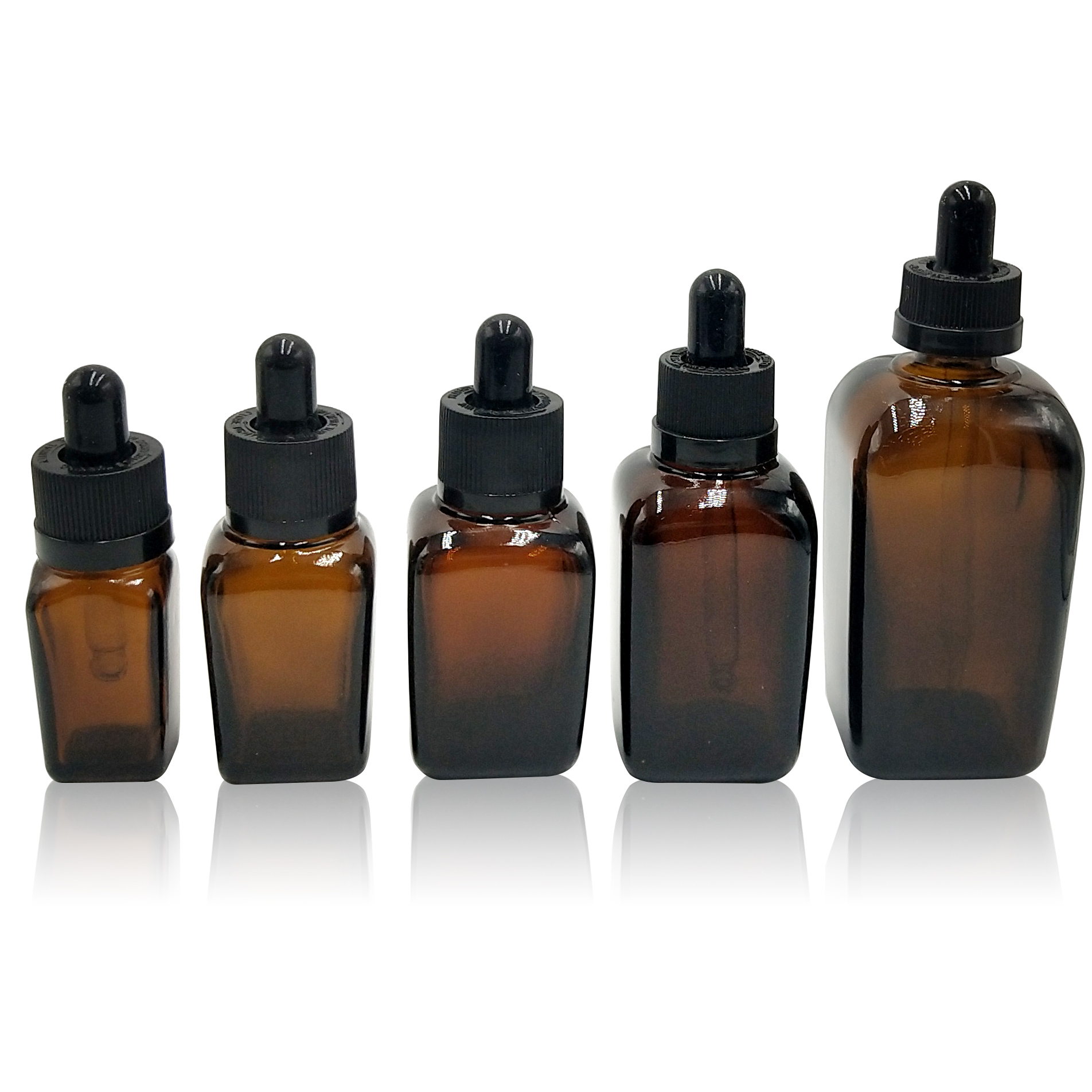 Custom colored 30ml amber perfume square glass bottle