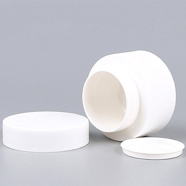 Custom colors 50g plastic PP frosted white black jar cheap cosmetic cream jars