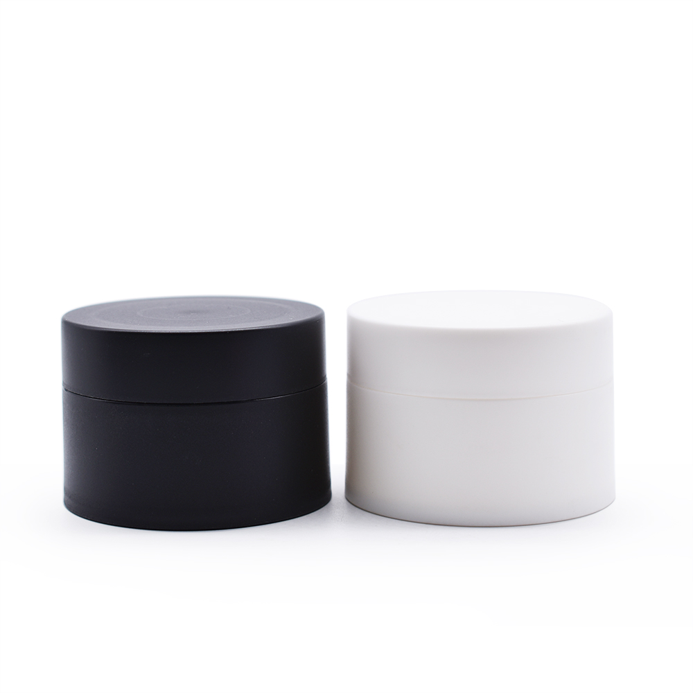 Custom colors 50g plastic jar PP frosted white black cream jars