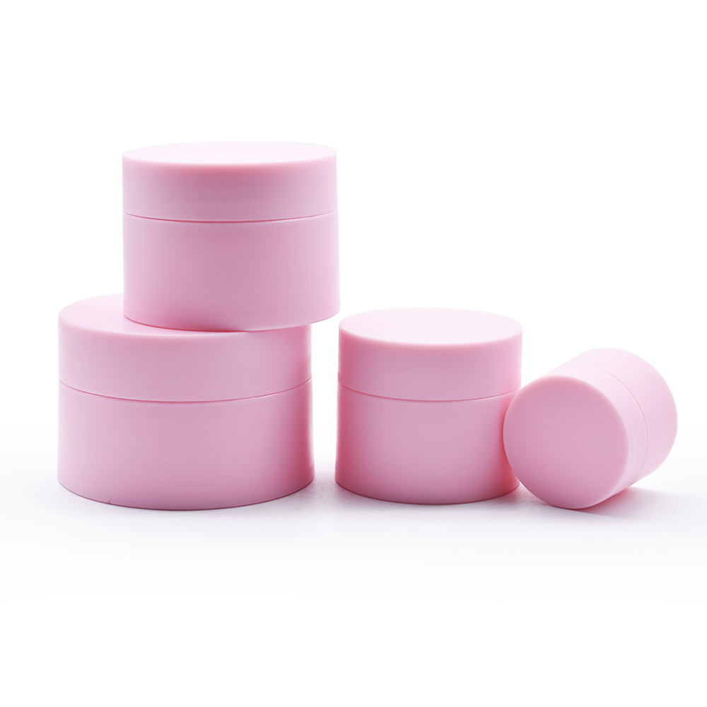 Custom colors 50g plastic jar PP frosted white black cream jars