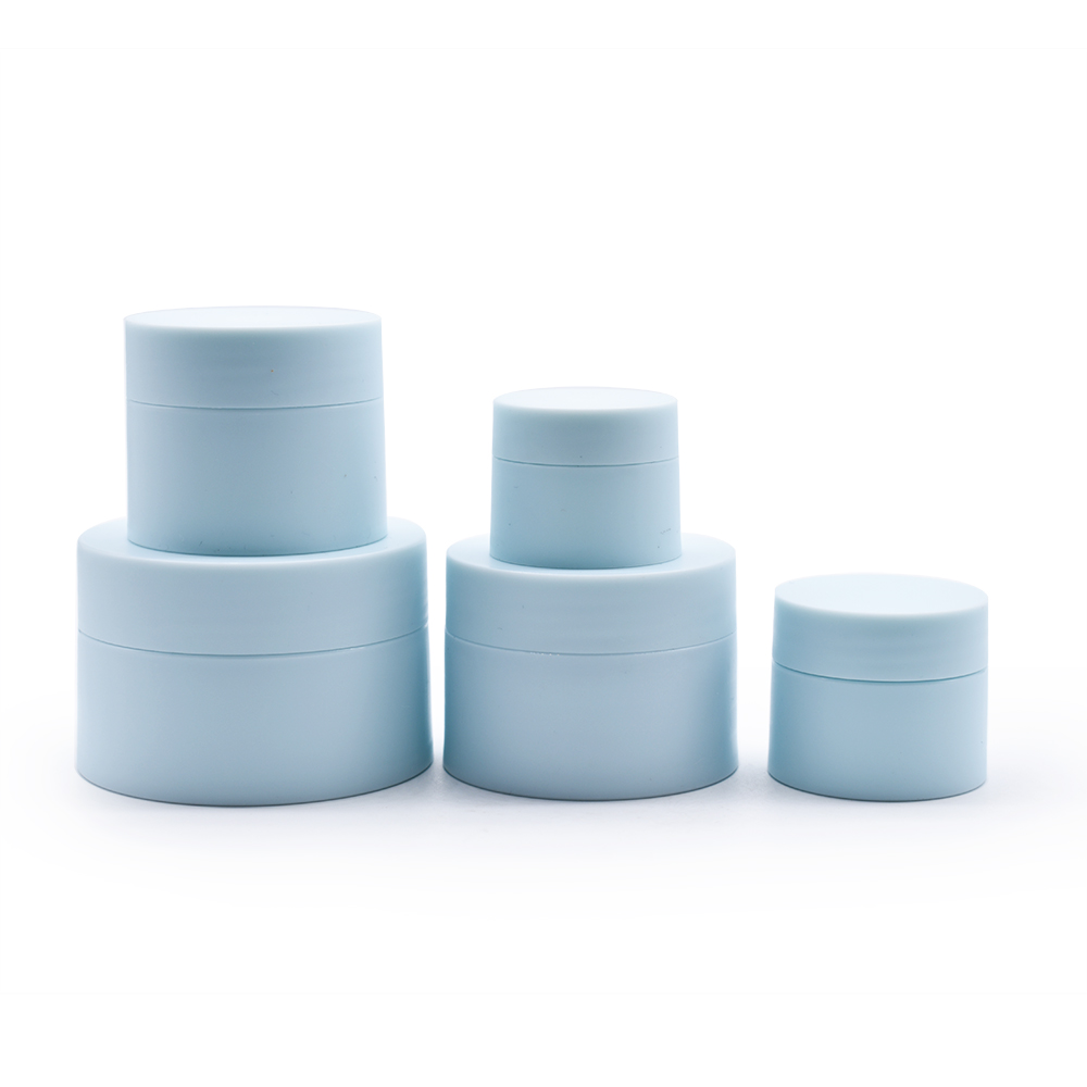 Custom colors 50g plastic jar PP frosted white black cream jars