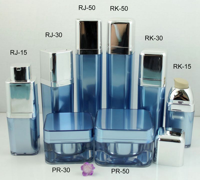 Custom cosmetic cream empty jar acrylic cream square plastic jar