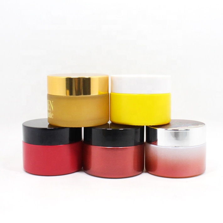 Custom cosmetic glass jar 30g 50g 100g night cream containers jars