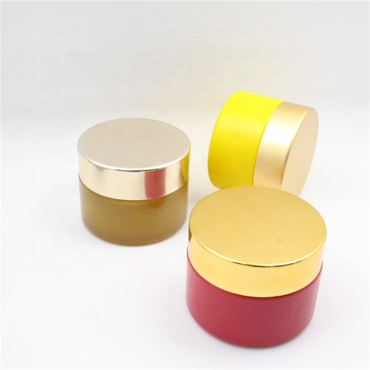 Custom cosmetic glass jar 30g 50g 100g night cream containers jars