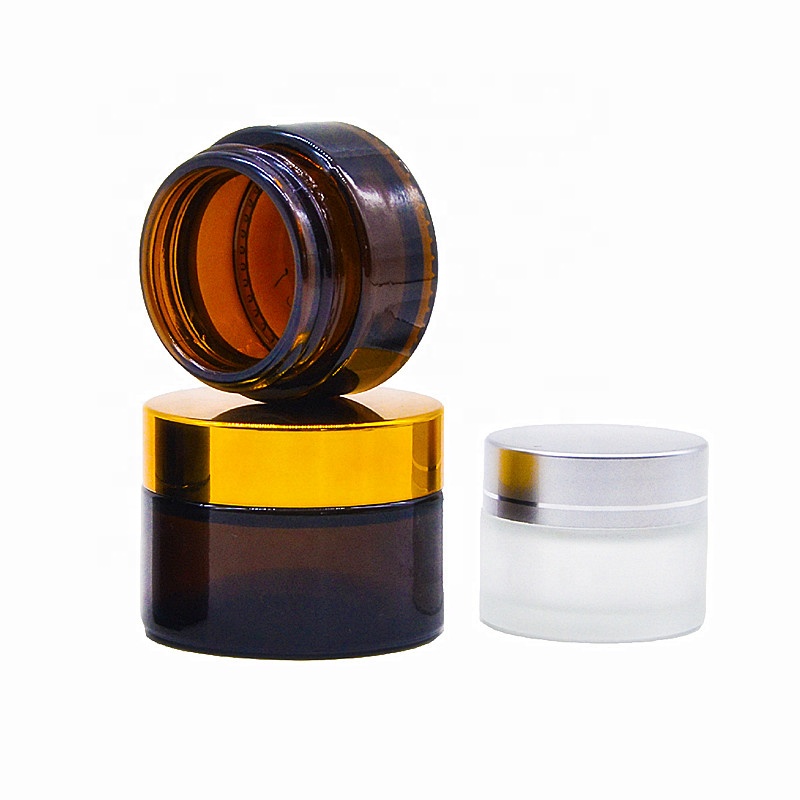 Custom cosmetic packaging eco friendly skincare cream jar cosmetic jar 50ml glass