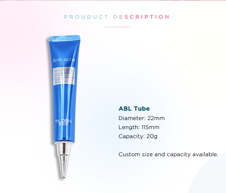 Custom cosmetic packing airless eyecream tube aluminum laminated plastic ABL tube empty plastic metallic aluminum tubes