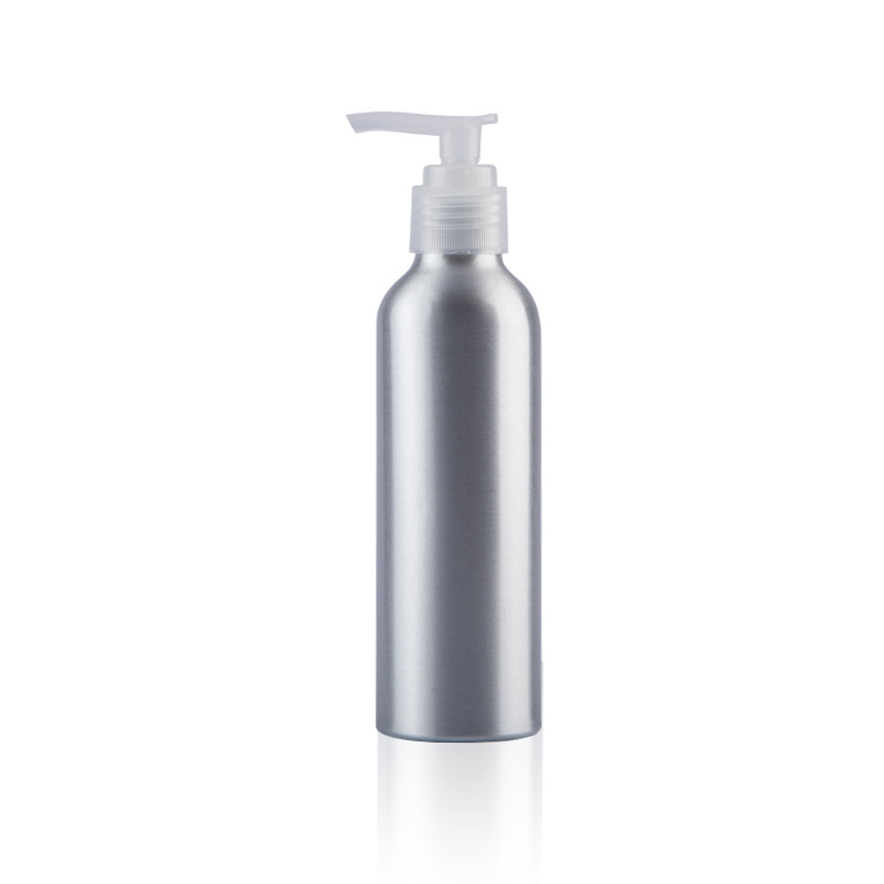 Custom cosmetic recycle aluminum shampoo screw pump spray bottle