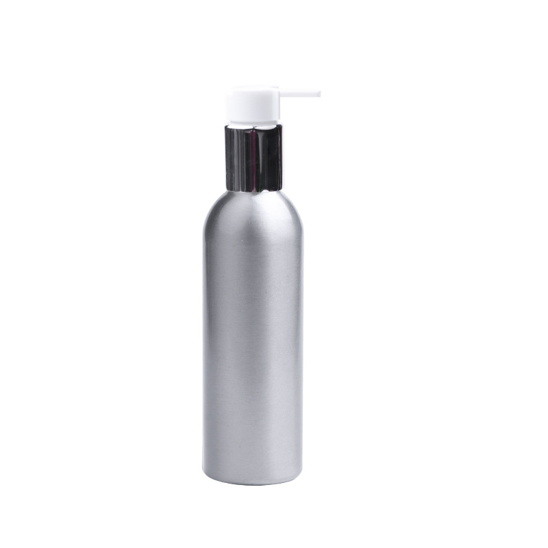 Custom cosmetic recycle aluminum shampoo screw pump spray bottle