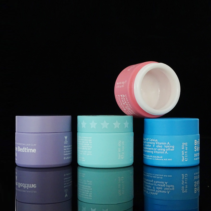 Custom cosmetic skincare packaging white opal glass bottle jar containers