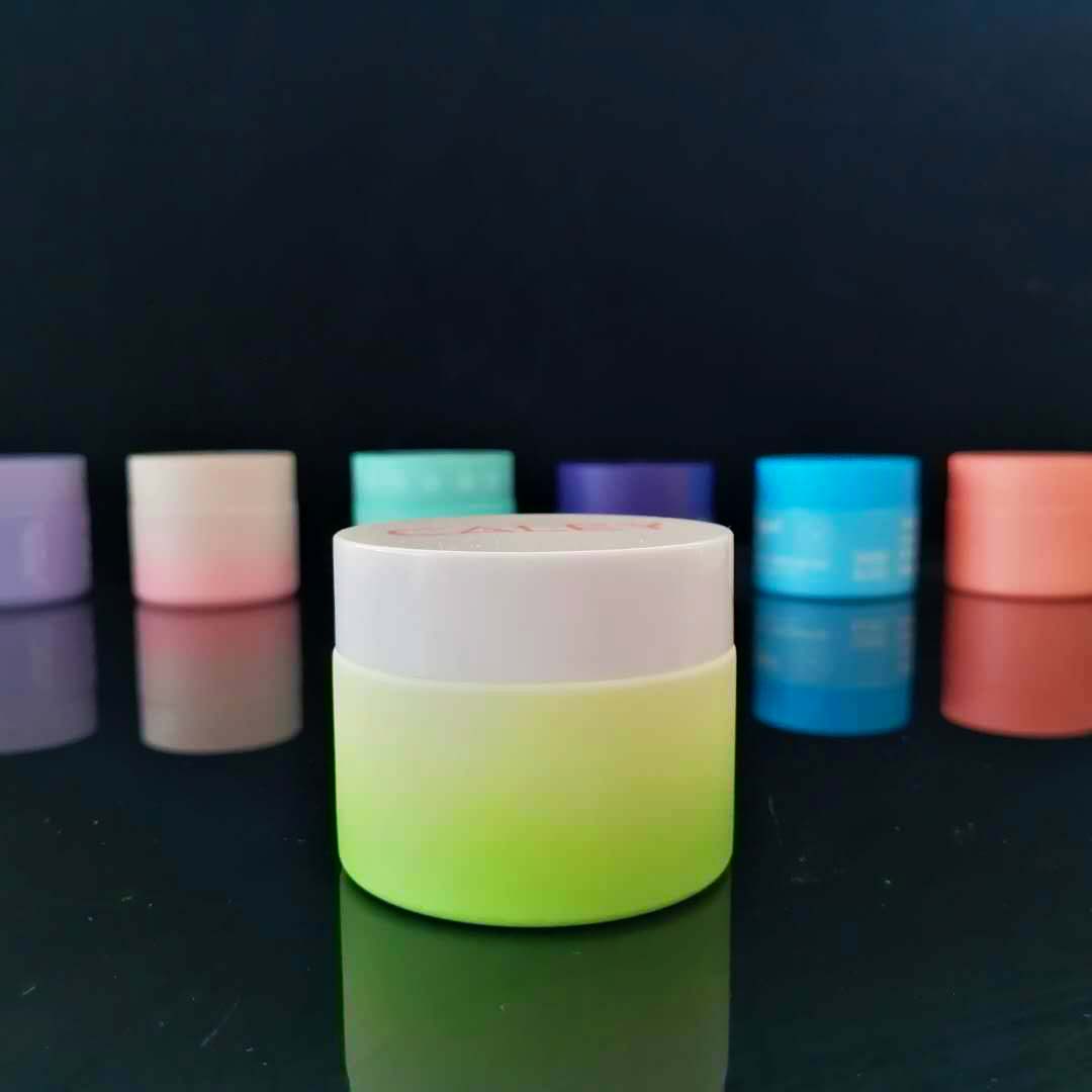 Custom cosmetic skincare packaging white opal glass bottle jar containers