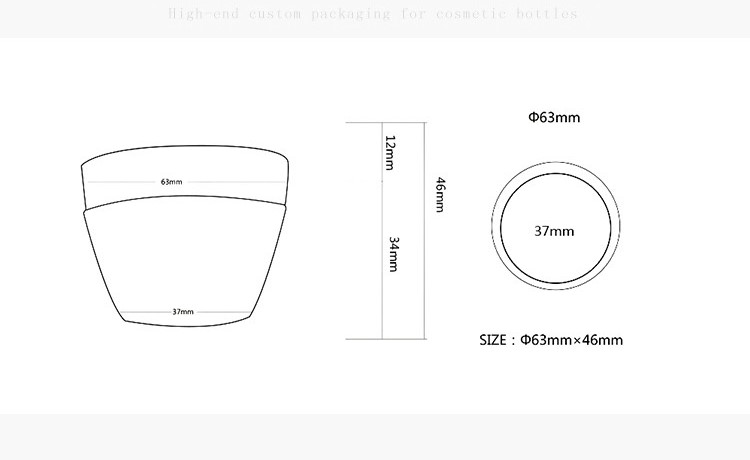 Custom cosmetics package pink cap white glass frosted 30g face eye cream jar