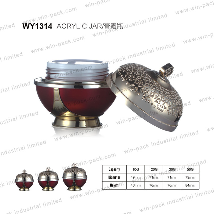 Custom cream jar cheap price 30g 50g acrylic cream jar packaging cream jar