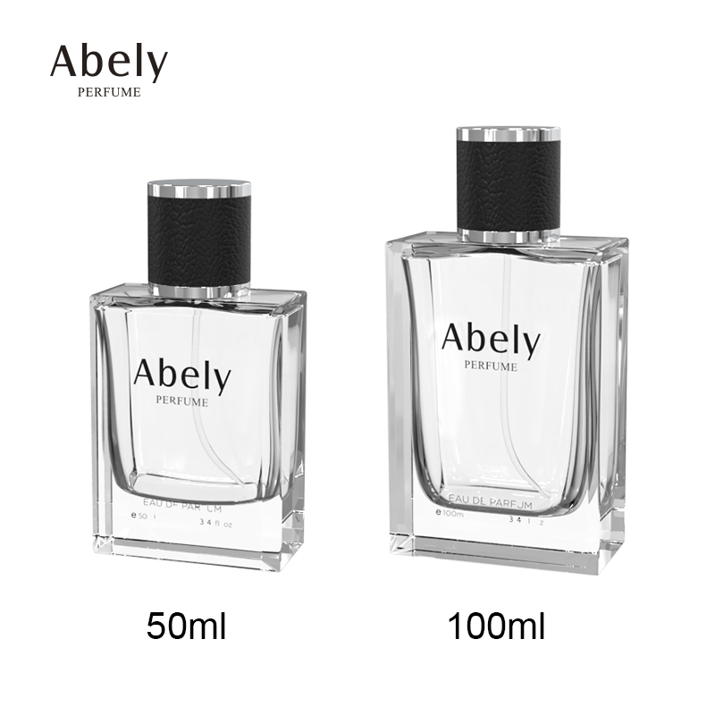 Custom design 50ml 100ml empty rectangular perfume bottles manufacturers square spray glass perfume bottle