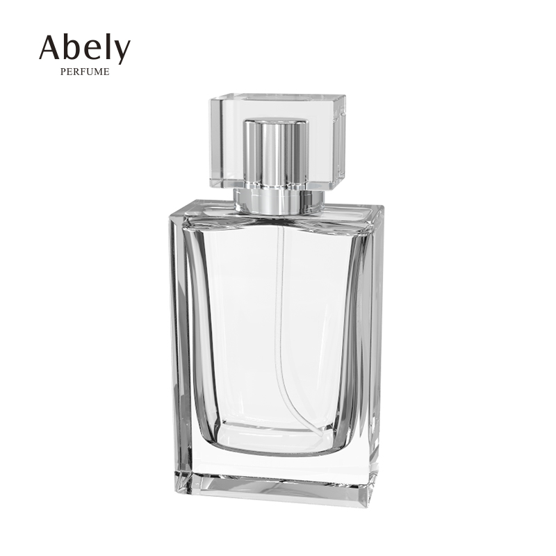 Custom design 50ml 100ml empty rectangular perfume bottles manufacturers square spray glass perfume bottle