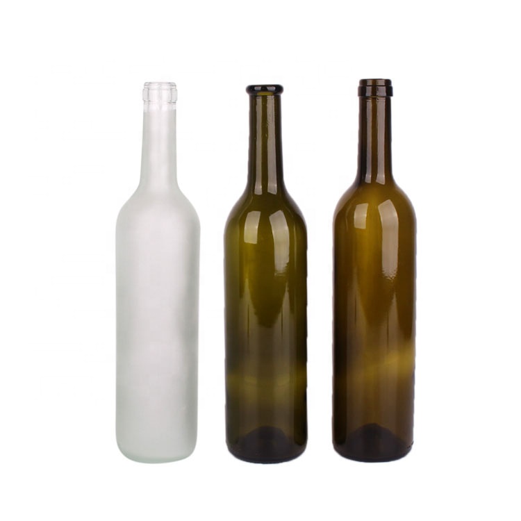 Custom design 750ml long neck glass wine bottle cheap price
